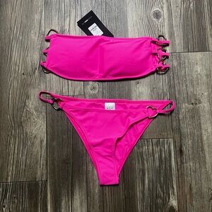 Fashion Nova Pink Heart EyesTube Bikini